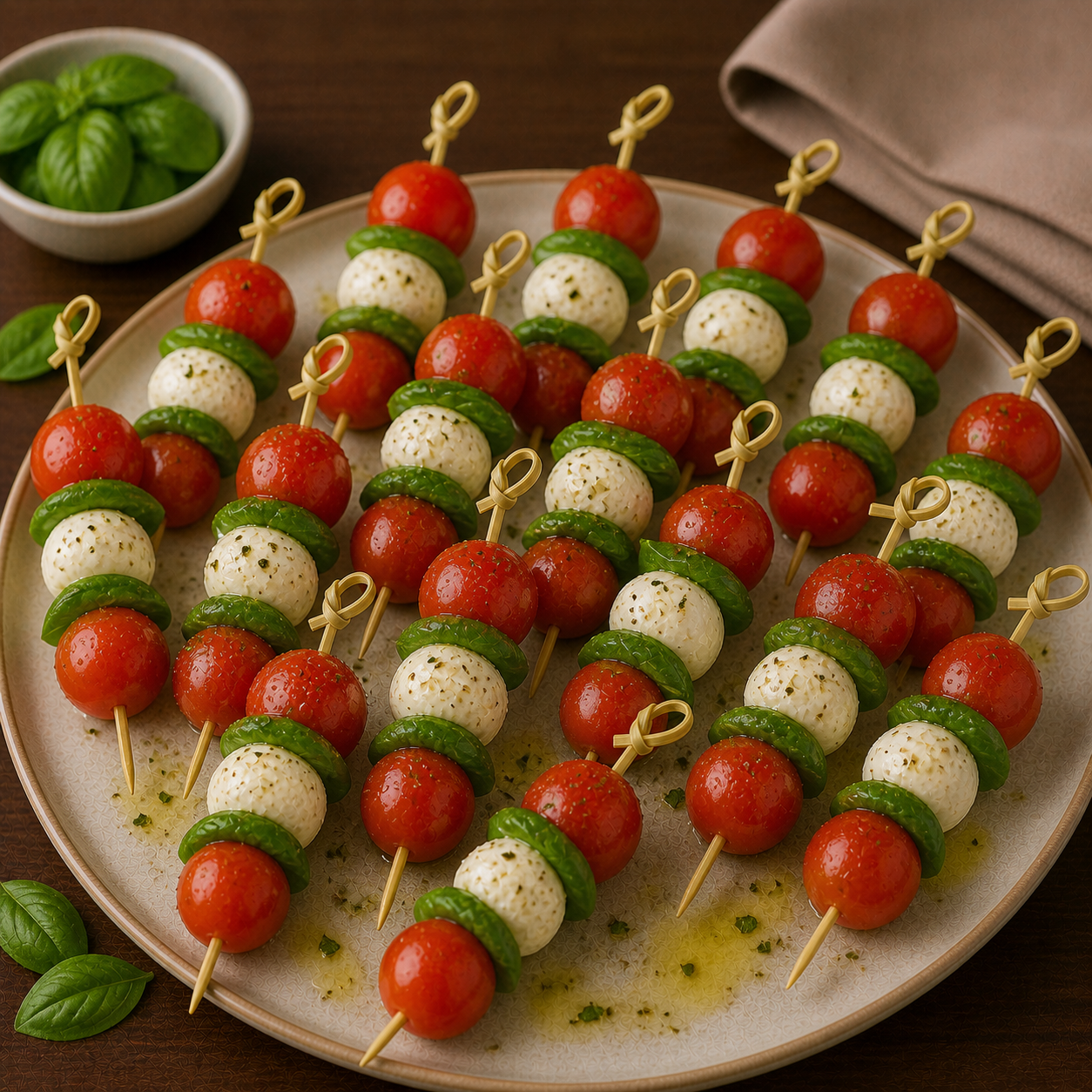 Tomate-Mozzarella Spieß